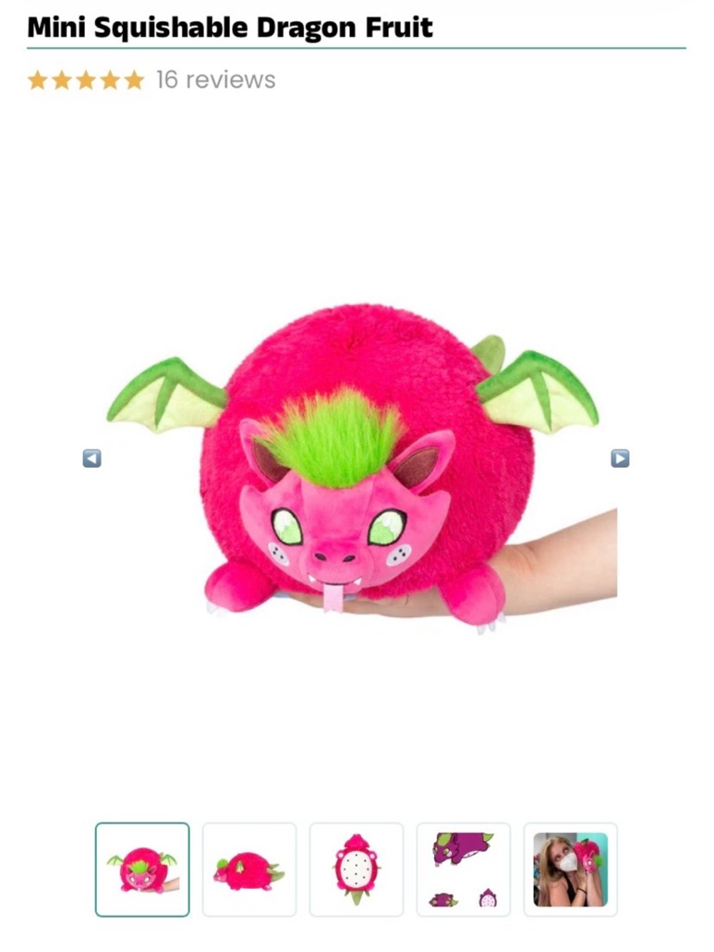 🩷Mini Squishable Dragonfruit - Picture 4 of 4